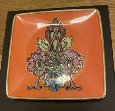 Versace Rosenthal Holiday Alphabet A - Square Flat Bowl 12 CM - COA NIB NEW