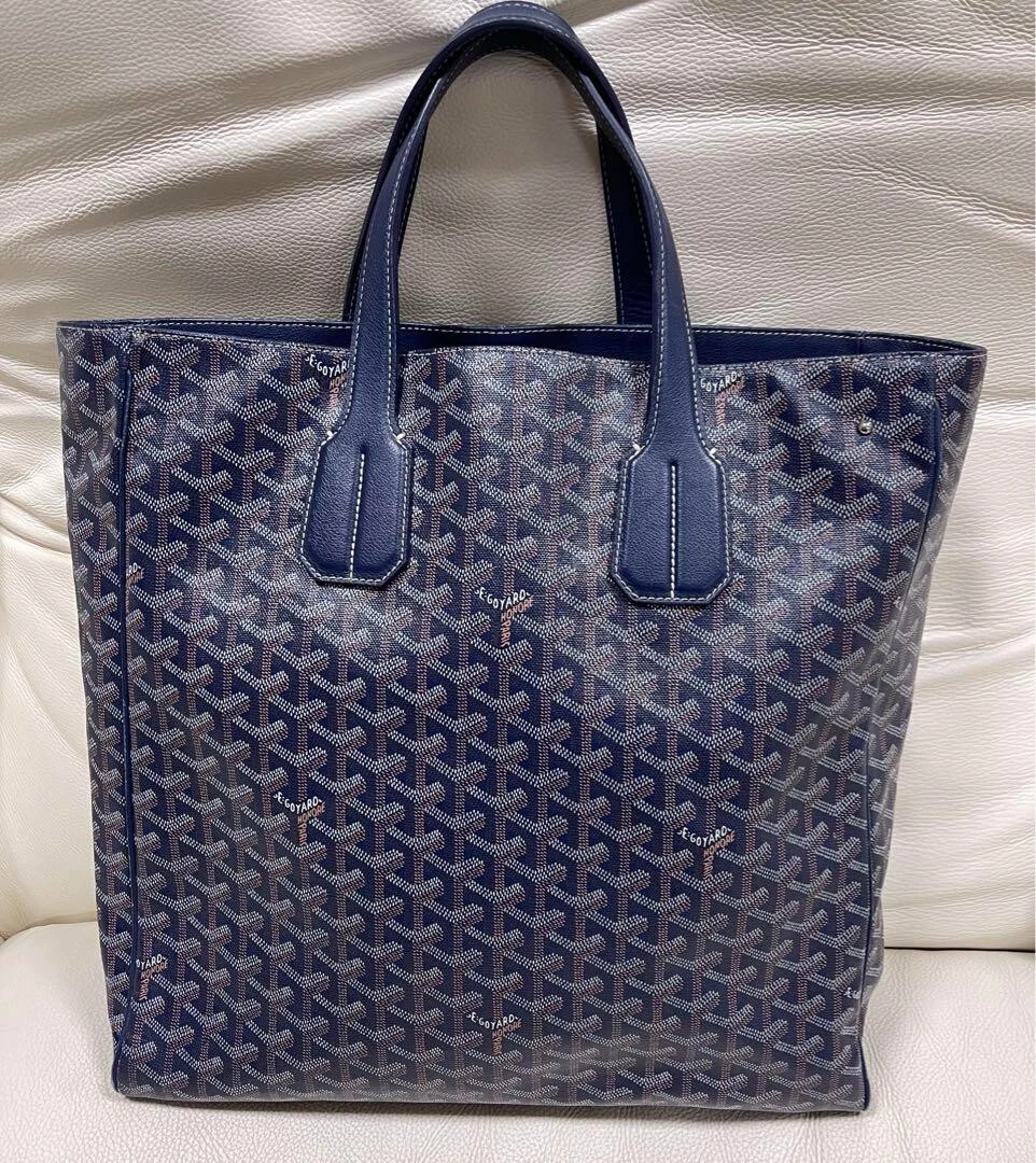 navy goyard tote