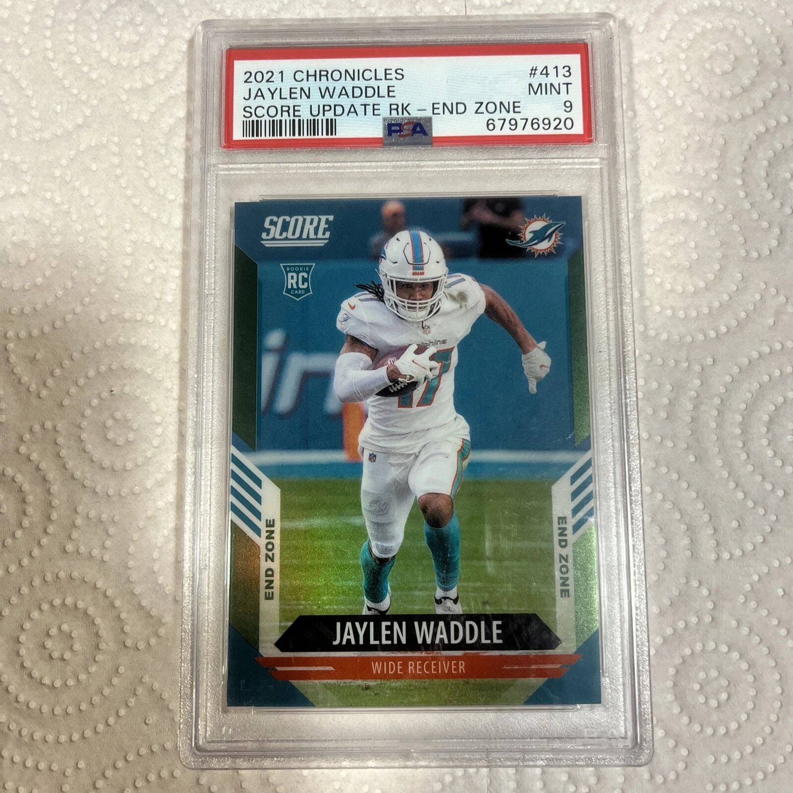 Jaylen Waddle Panini Chronicles Score Update Rookies #413 End Zone