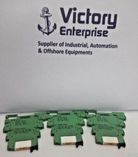 Lot Of 3 Pcs Phoenix  Contact Socket PLC-BSC-24DC / 21,  With 2961105 Relay