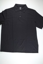 Mens Hanes Black Short Sleeve X Temp Polo XL