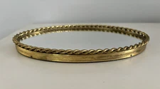 Vtg Oval Mirrored Dresser Tray Roped Edge Gold Tone Stylebuilt Vanity 1995 READ