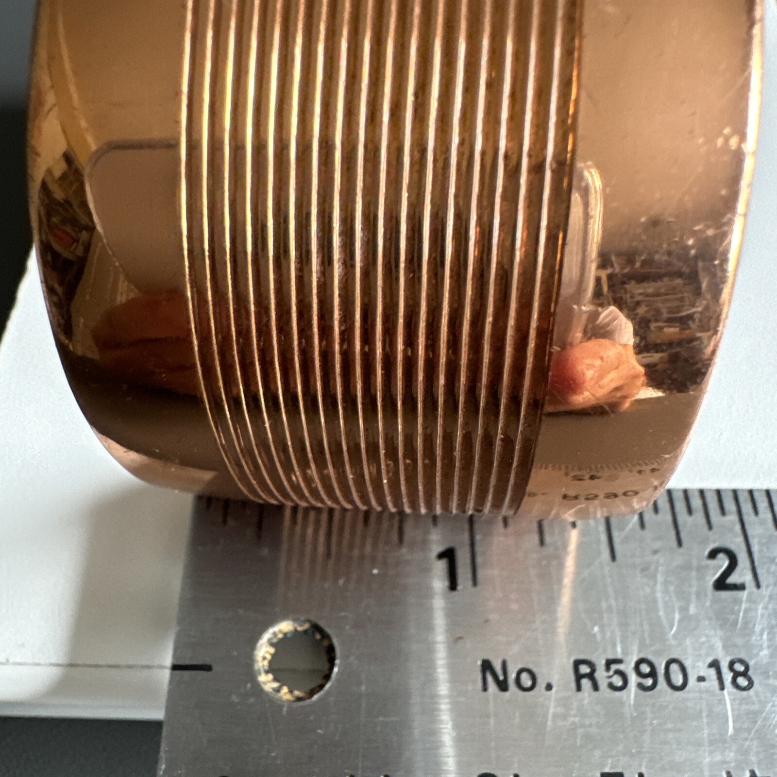 Vintage Dionne Cole Solid Copper Cuff Bracelet 1.… - image 9