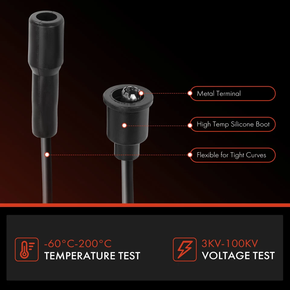 5 juegos de cables de bujía para Dodge Omni 1978 Plymouth Toyota Pickup Celica 7 mm Foto 4 de 4