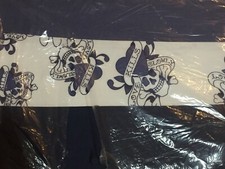 3pc Ed Hardy Tanya Blue  White King Duvet Cover  Shams  NWOB