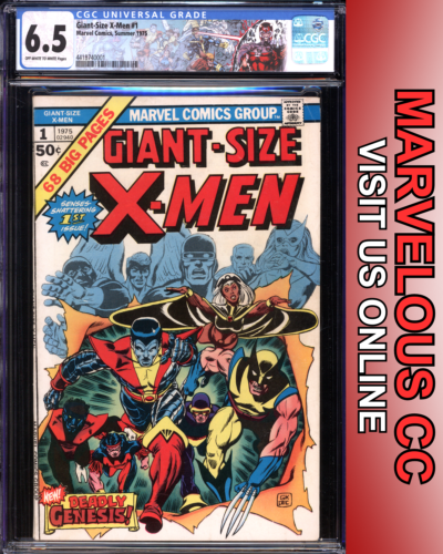 1975 Marvel taille géante X-Men #1 1ère tempête colosse bronze étiquette personnalisée CGC 6,5 - Photo 1 sur 3