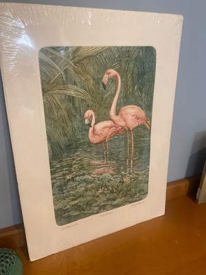 DOLORES TRENNER LES FLAMANTS ARTIST PROOF HAND SIGNED ETCHING