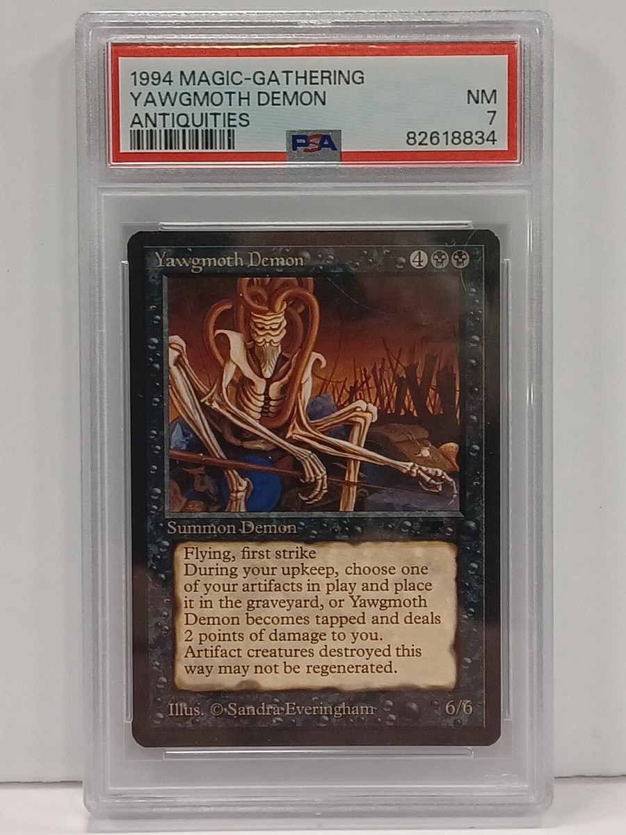 1994 Magic The Gathering MTG Antiquities Yawgmoth Demon PSA 7 NM