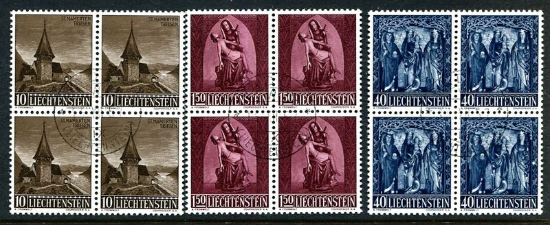 Liechtenstein 317-9 SBK 306-8  Christmas  First Day BLOCKS CH120+