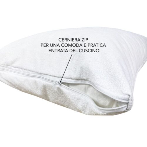 FEDERA PVC PLUS © copriguanciale IMPERMEABILE CON CERNIERA IN spugna DI COTONE - Foto 2 di 6