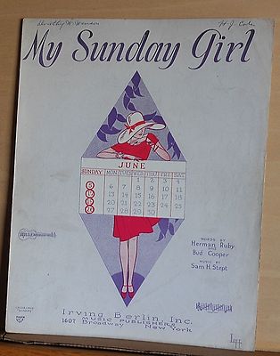 My Sunday Girl - 1927 sheet music - by Ruby, Cooper & Stept, ukelele arrangement