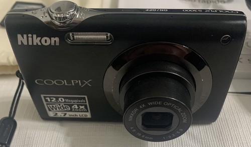 Nikon Coolpix S3000 Digital Camera 12.0MP 4X Black with Accessories TESTED WORKS - Picture 3 of 10