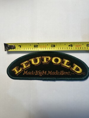 Vintage LEUPOLD Scopes Made Right Made Here Iron On  Hunting Patch