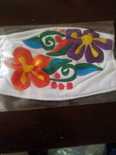 Authentic Mexican Hand Embroidery Mask. Washable Breathable Reuseable. One Size