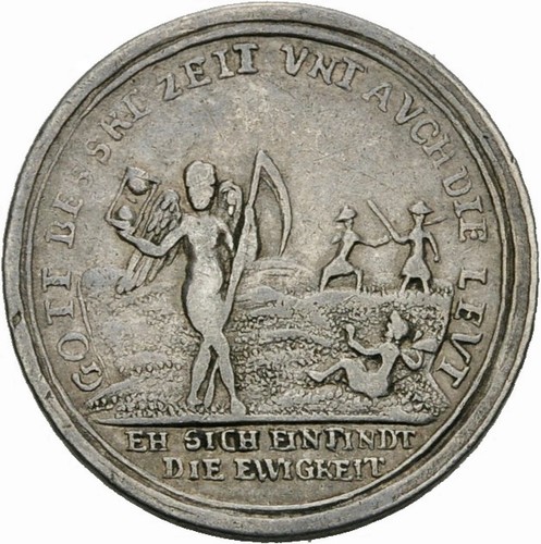 Altdeutschland Silbemedaille Gottesfürchtigkeit Manus Dei Schwert Goppel 1153 - Picture 2 of 3