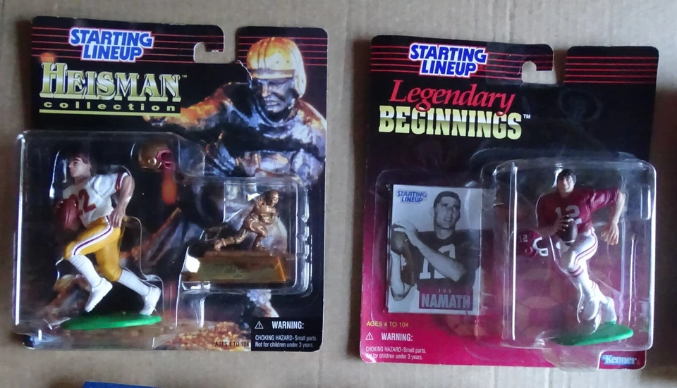 7 figuras de juguete deportivas de venta de patio - Marino Flutie Griffey Namath Lebron James Foto 2 de 4