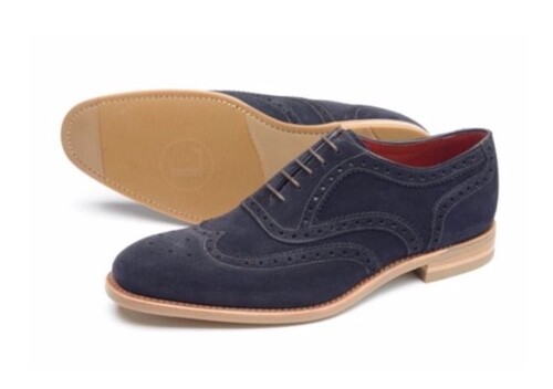 Loake Kerridge Navy Suede, brogue shoes 