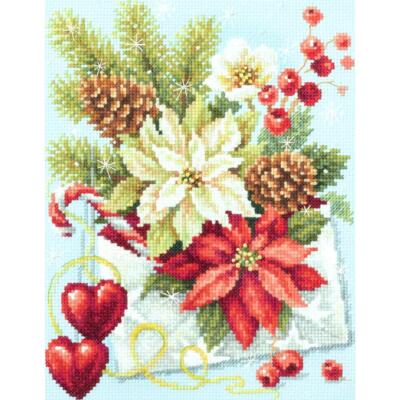 Magic Needle Zweigart Edition Kreuzstich Set ''Frohe Weihnachten'', Zählmuster, 17