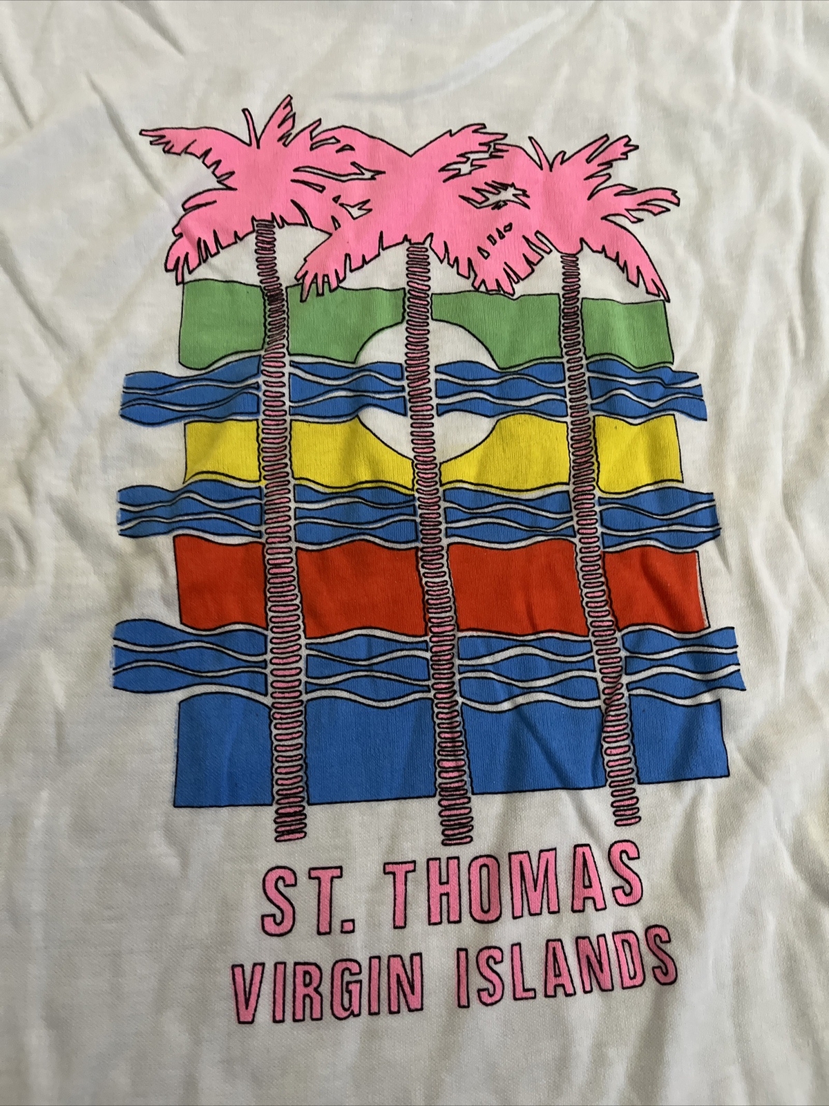 Rare Vintage 1980s St. Thomas Virgin Islands Sailboat… Gem