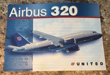 Airbus A320-200 United Airlines Plane Information Thank you Card VTG Aviation