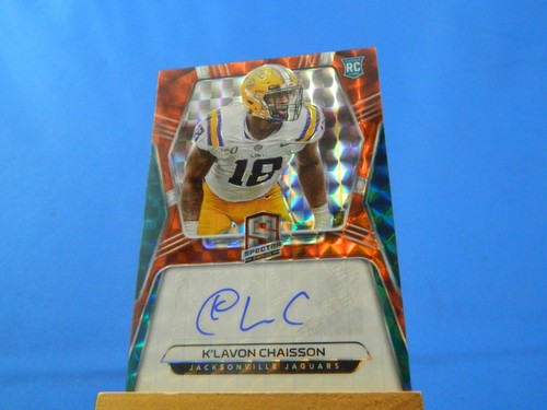 K'Lavon Chaisson Spectra 2020 RC Rookie Orange Neon Prizm Autograph Auto /10