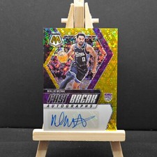 2023-24 Panini Mosaic Fast Break Gold Malik Monk Auto #FB-MNK 05/10 Kings