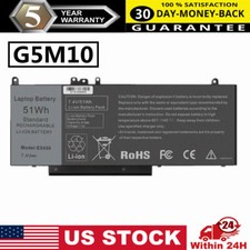 G5M10 Battery/Charger Replace for Dell Latitude E5450 E5550 8V5GX R9XM9 WYJC2