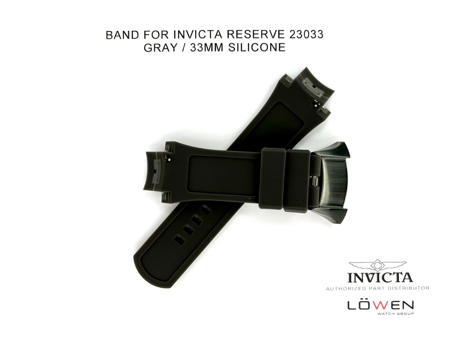 Authentic Invicta Reserve 23033 Gray Silicone 33mm Watch Band | eBay