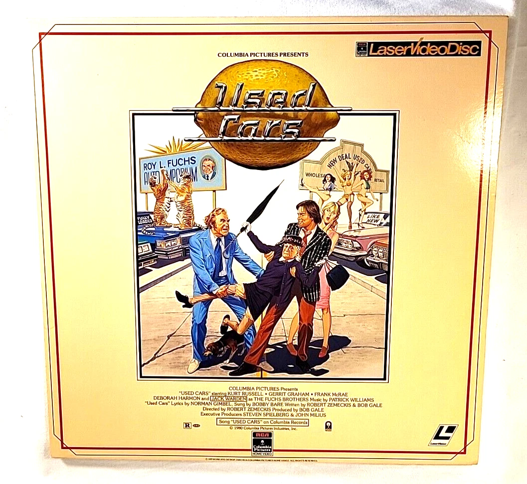  used cars laserdisc kurt russell jack warden robert zemeckis 1980 