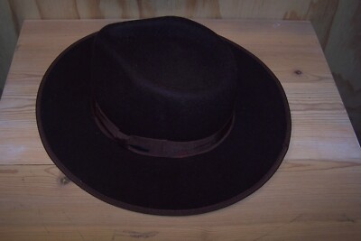 NWOT Solid Regular Brim Fedora with Adjustable Sizing Classic Brim Fedora with Flat Grosgrain Bow and Band – San  main image 3