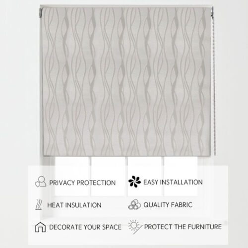 100% Blockout Roller Blinds Room Darkening Thermal Window Blinds in 6 Sizes - Picture 5 of 13