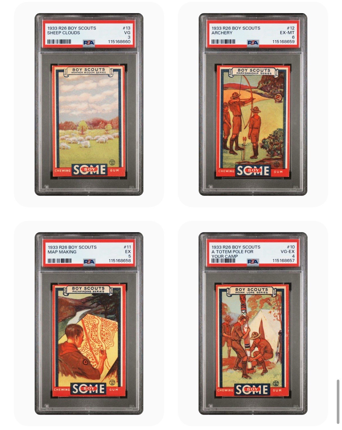 1933 Goudey Some Boy Scouts R26 Complete Set 48ALL GRADED!  AVG PSA 4.2! SCARCE! view 4