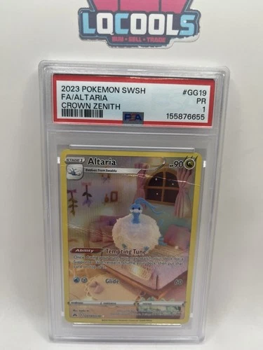 2023 POKEMON SWSH CROWN ZENITH #GG19 FULL ART/ALTARIA GALARIAN GALLERY PSA 1 PR