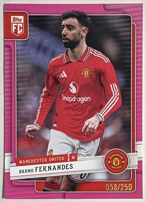 2026-27 Topps FC Collector Tin Bruno Fernandes 58/250 Pink Manchester United #14