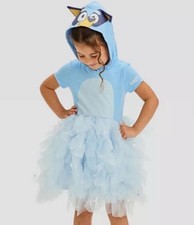    Bluey Toddler Girls Hooded Tutu Dress Size 3T  