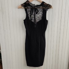Lulu's Black Lace Mini Dress