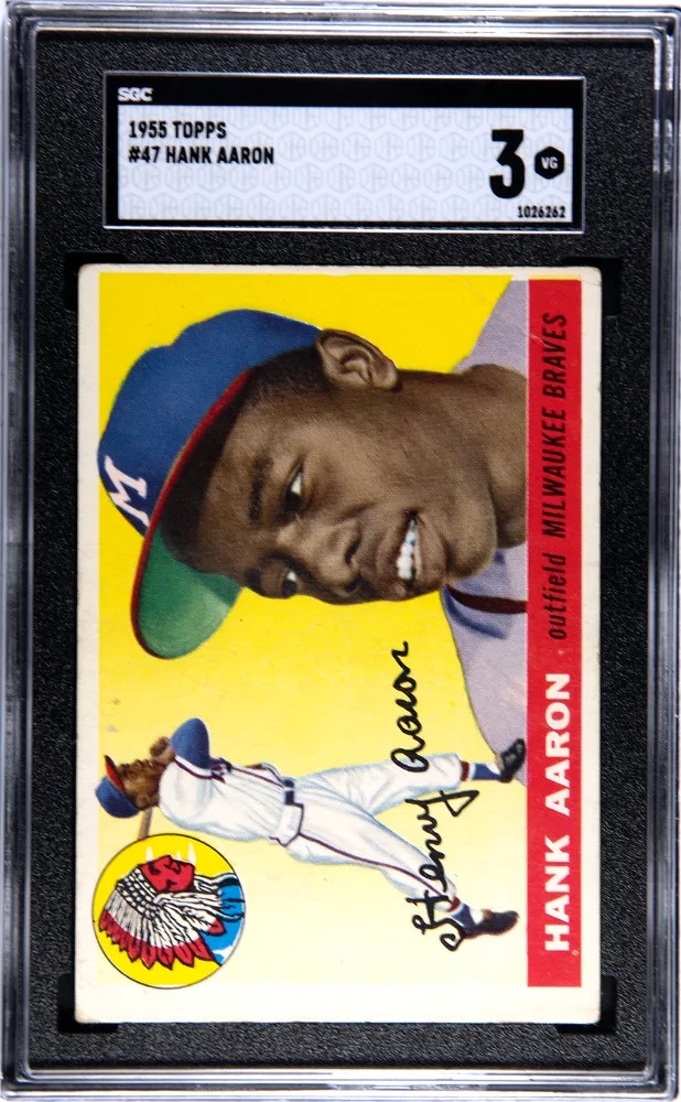 Hank Aaron 1955 Topps #47 Base Price Guide - Sports Card Investor