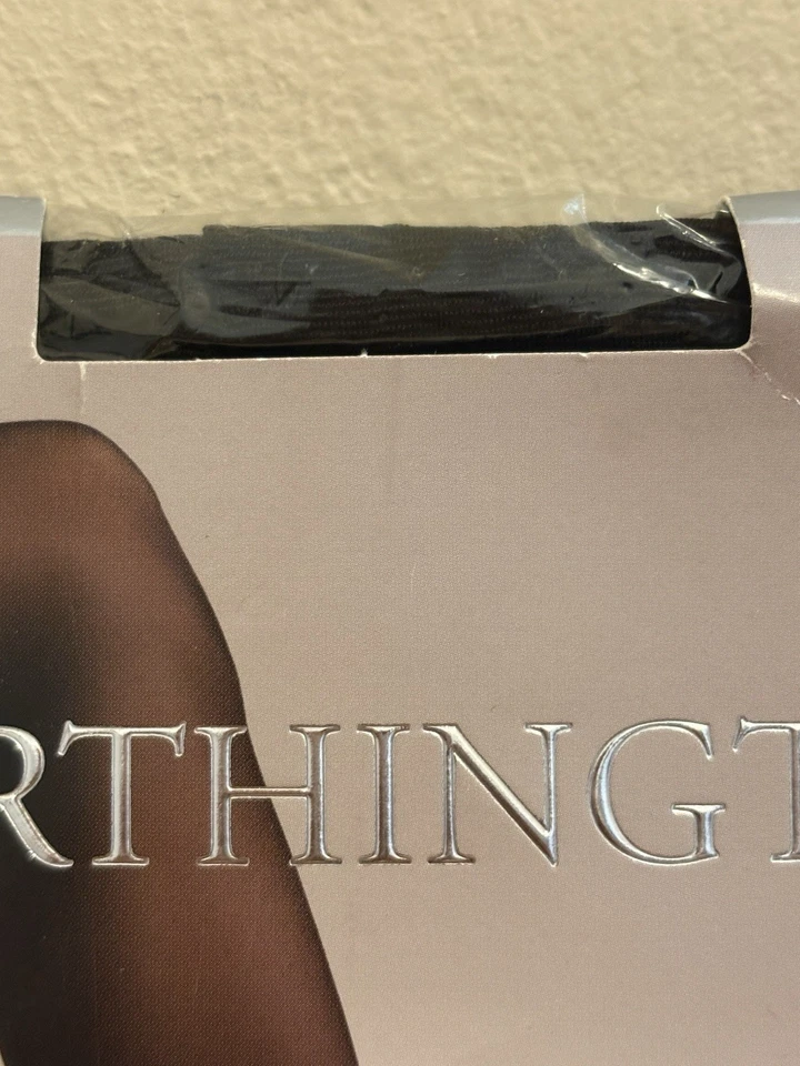 Top de encaje Worthington hasta los muslos pierna muy transparente punta invisible NEGRO talla 4 NUEVO Foto 3 de 4