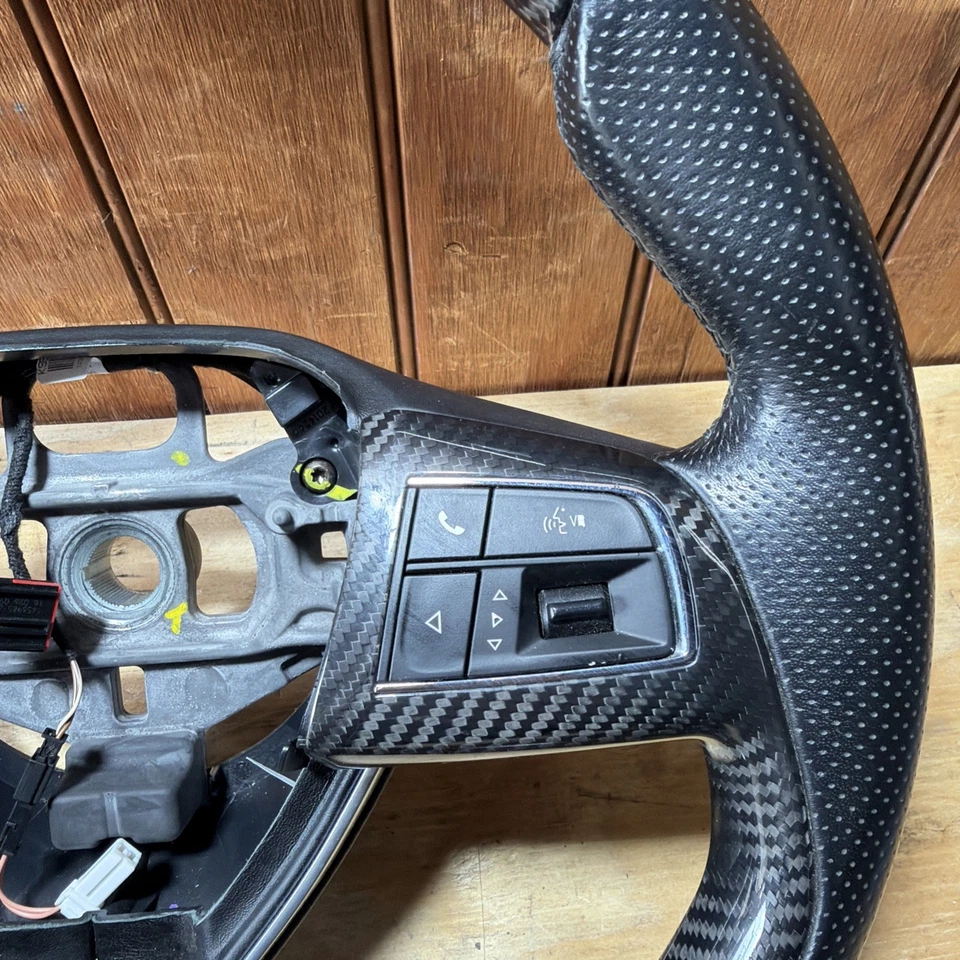 14-20 Maserati Ghibli M157 S Q4 Quattroporte M156 Steering Wheel Carbon OEM 75k - Image 3 of 4