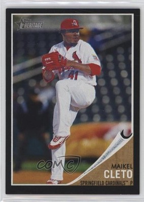 2011 Heritage Minor League Edition Black Border 34/62 Maikel Cleto Rookie RC nd3