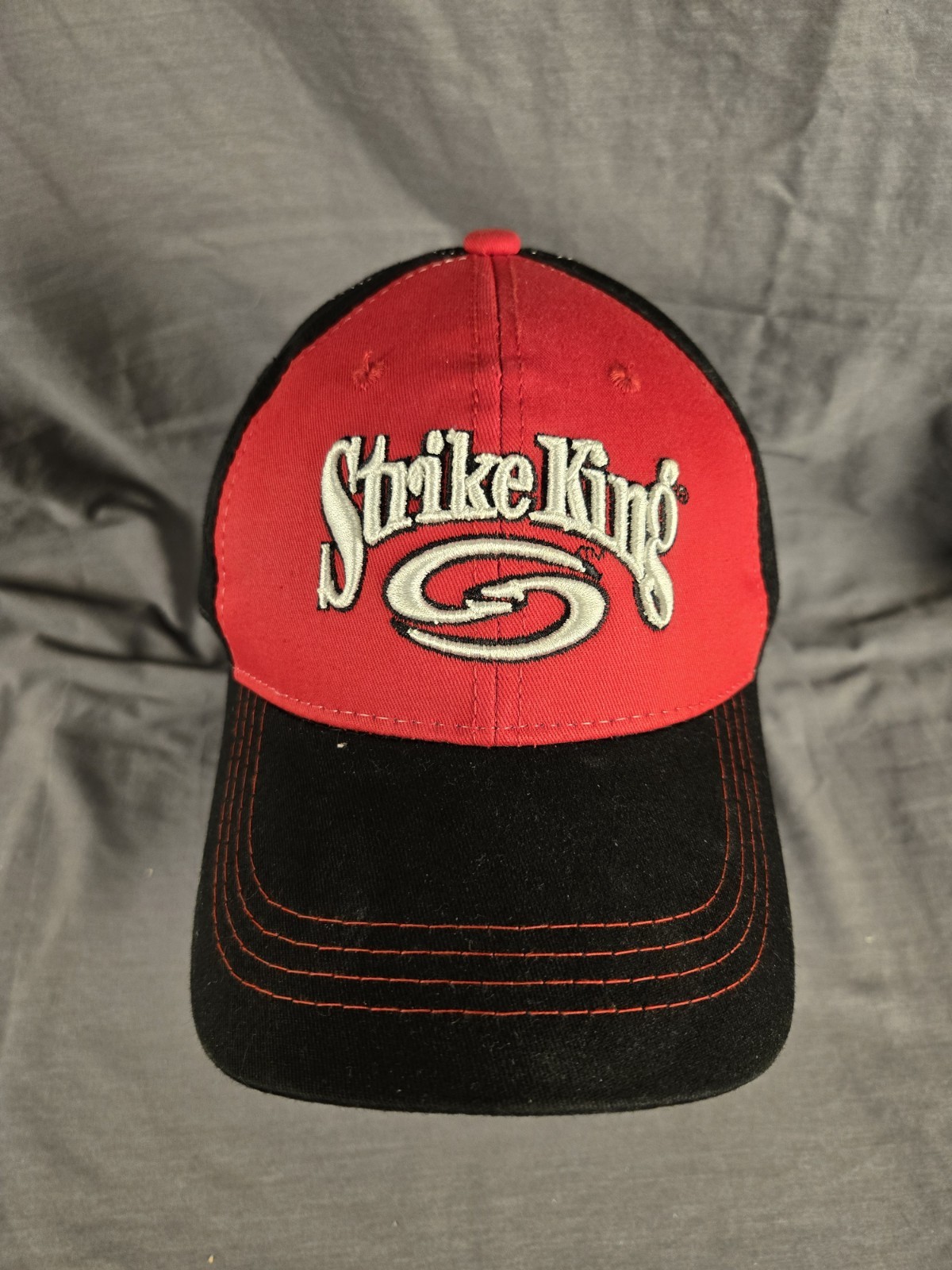 Strike King Red and Black Embroidered Adjustable Cap Hat