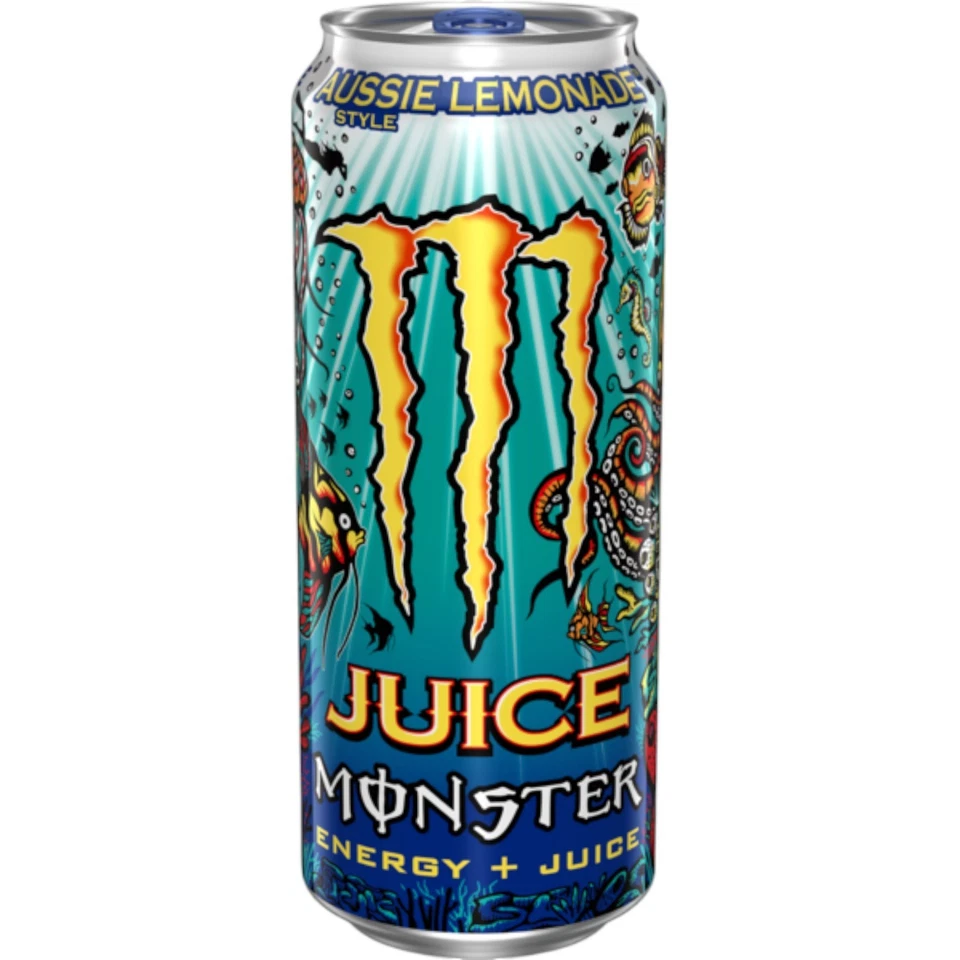 (Paquete de 4) Bebida energética deportiva Monster JUICE exótica estilo australiano limonada 16 OZ Foto 3 de 4