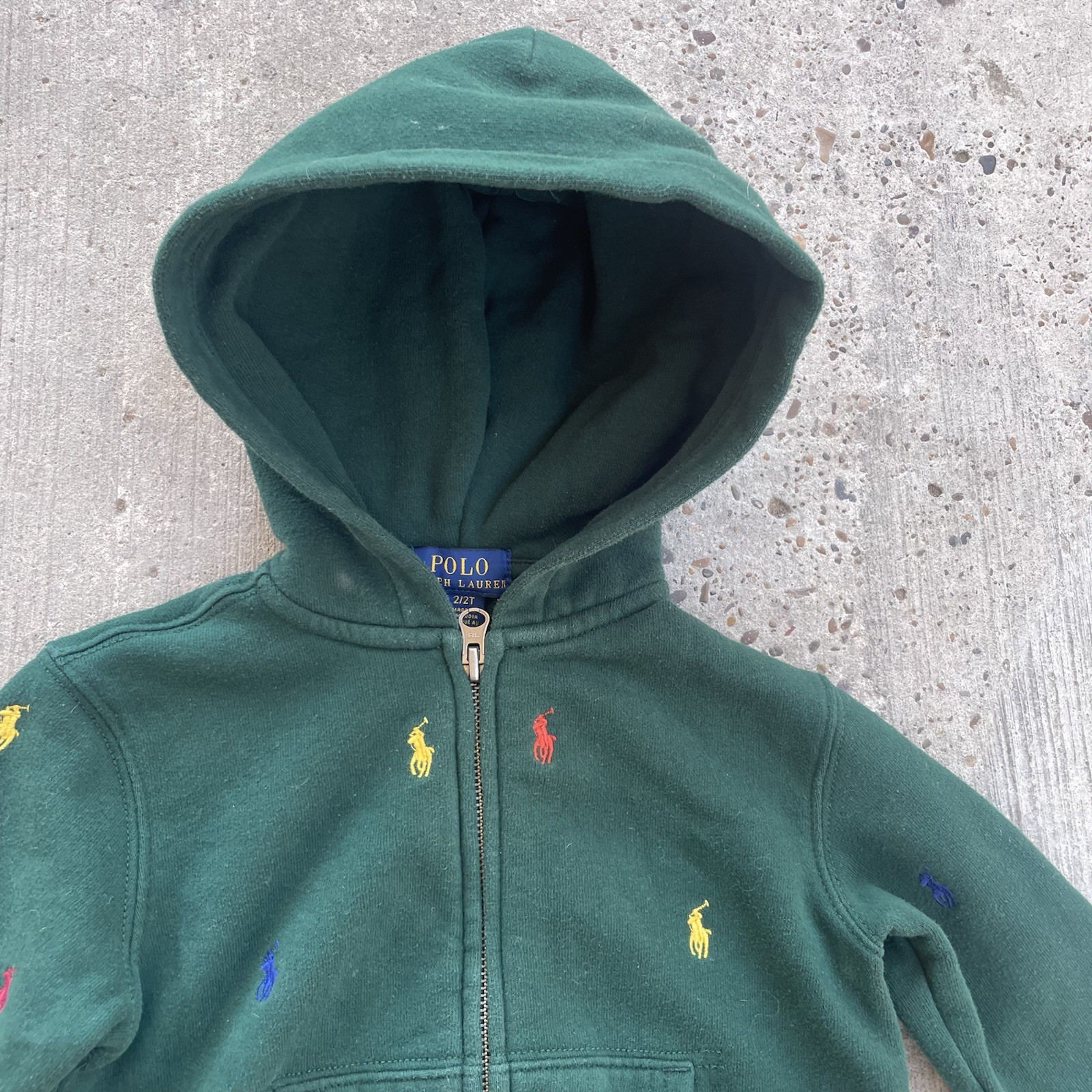 Polo Ralph Lauren bambino ragazzo multicolore pony bambino giacca zip 24M