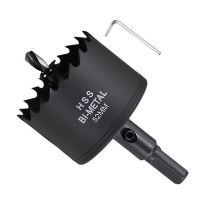 METALLIXITY Bi-Metal Hole Saw 2-3/64'', M42 HSS Circular 52mm (2-3/64''), Black