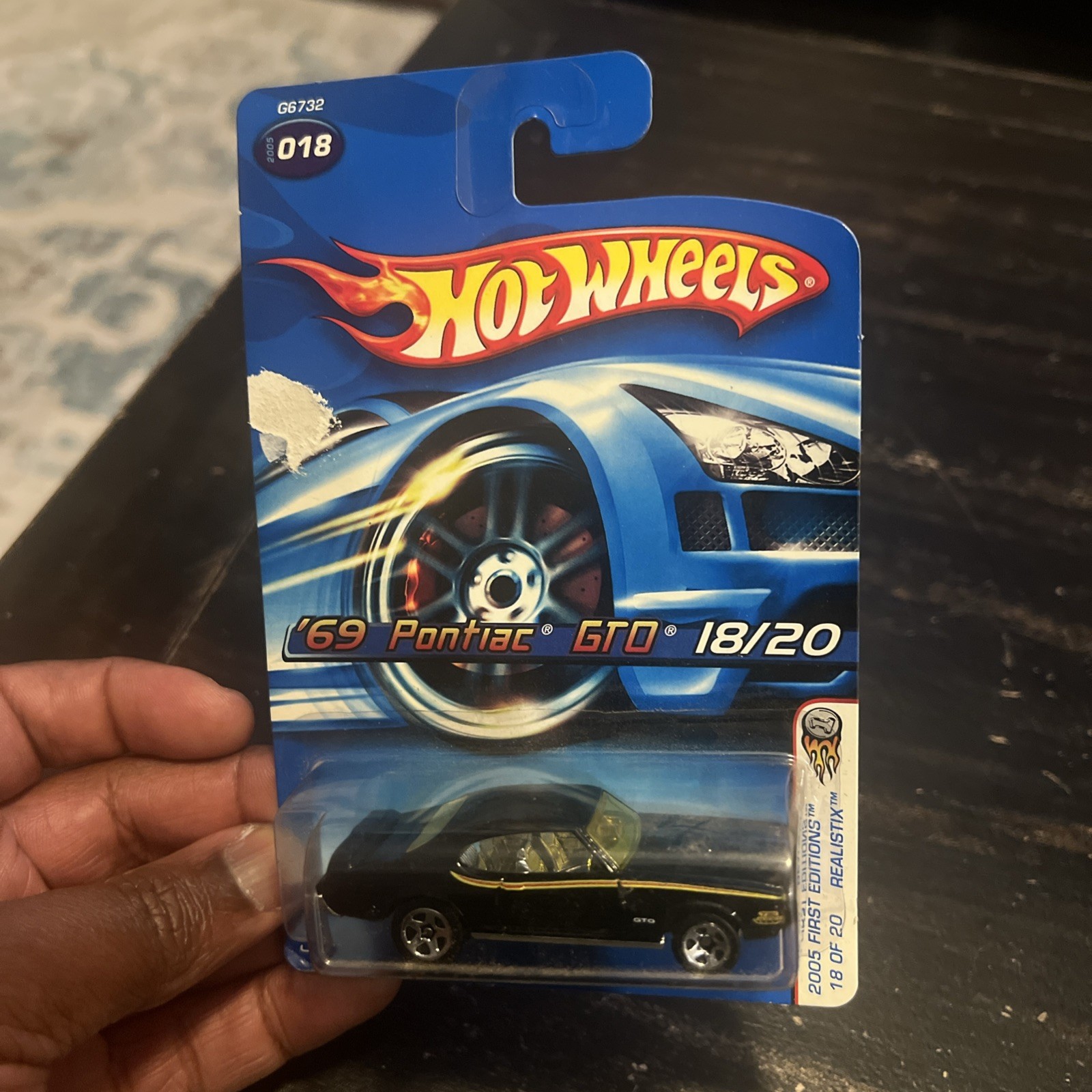 Hot Wheels 2005 First Editions 18/20 '69 Pontiac GTO Black