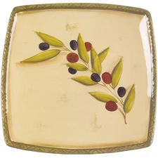 Clay Art Antique Olive Appetizer Plate 6175035