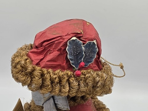Vintage Christmas Caroler Couple porcelain Face & Hands Paper Mache Clothes... - Picture 13 of 18