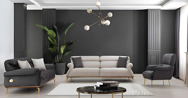 Zwei Sofas Und Ein Sessel FüR Ihr Zuhause. Hochwertige MöBel FüR Modernes Wohnen-image