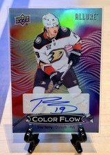 2024-25 Allure Hockey Color Flow Troy Terry Full Rainbow Auto CFA-TT Insert