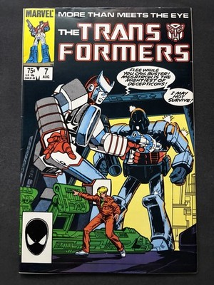 The Transformers #7 (1985) Marvel Comics!!!Megatron - Dinobots Cameo!